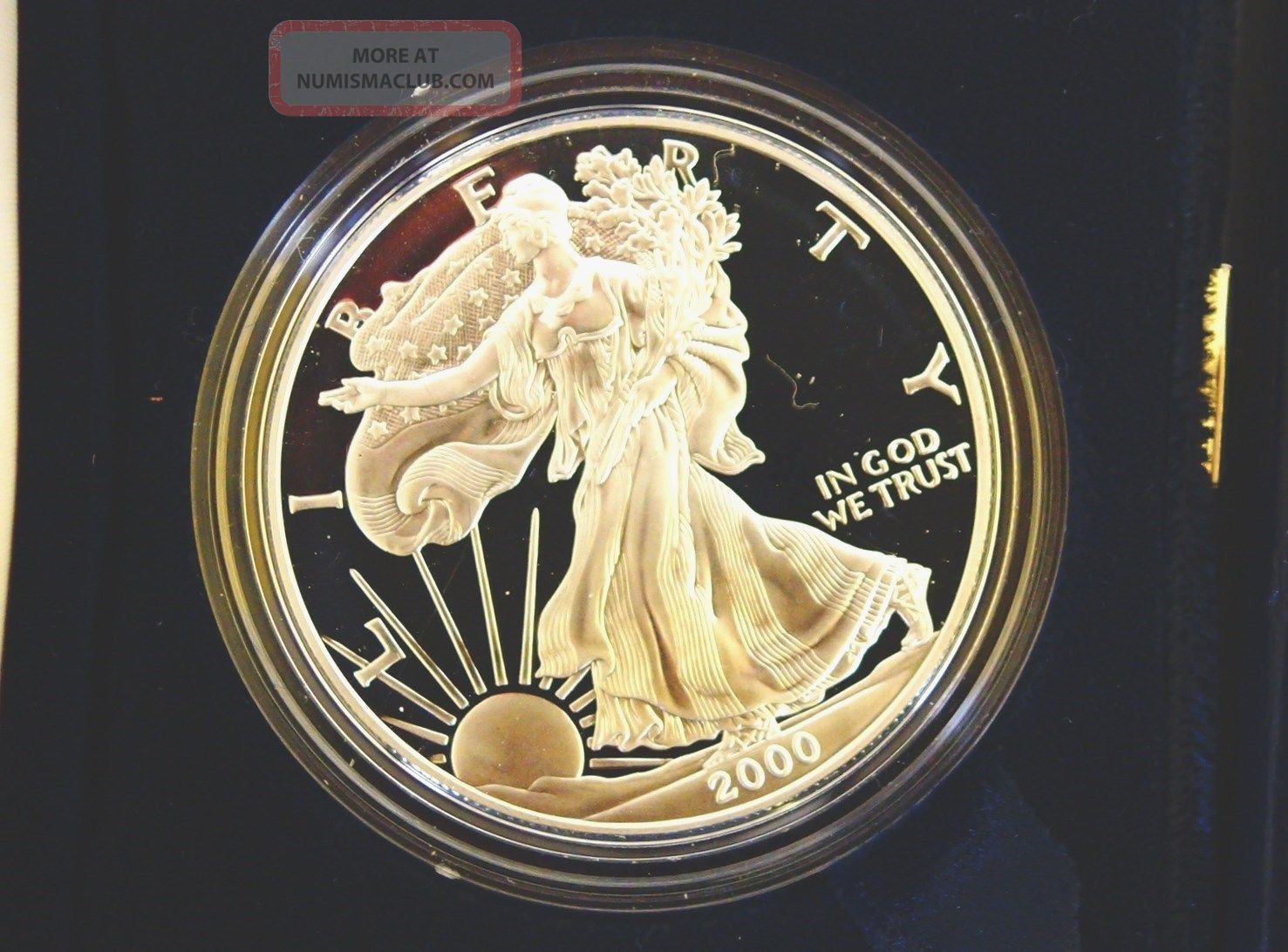 2000 P Us Proof American Silver Eagle Ase W box And 2000-p-us-proof-american-silver-eagle-ase-w-box-and
