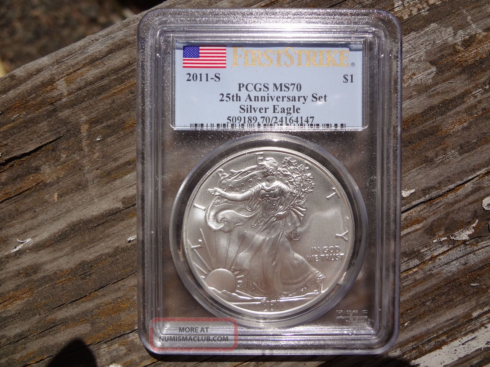 2011 S Silver Eagle 25th Anniversary Pcgs Ms70 First Strike