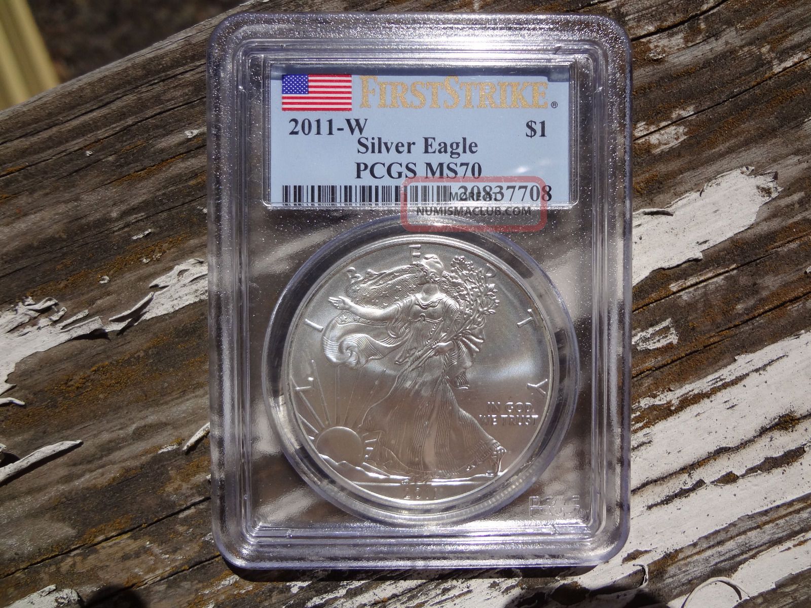 2011 W Burnished Silver Eagle Pcgs Ms70 First Strike