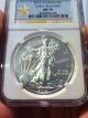 2012 W Silver Eagle Ngc Ms70 Early Releases Burnished Silver photo 2