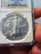 2012 W Silver Eagle Ngc Ms70 Early Releases Burnished Silver photo 6