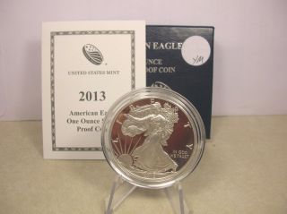 2013 1 Oz Proof Silver American Eagle (with Box/coa). . .  Take A Look photo