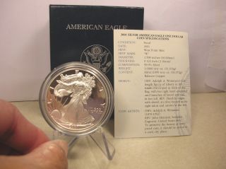 2001 1 Oz Proof Silver American Eagle. . .  Take A Look photo
