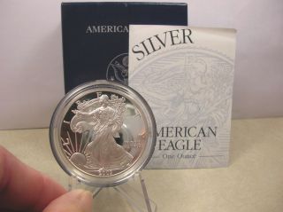 2003 1 Oz Proof Silver American Eagle (w/box &). . .  Take A Look photo