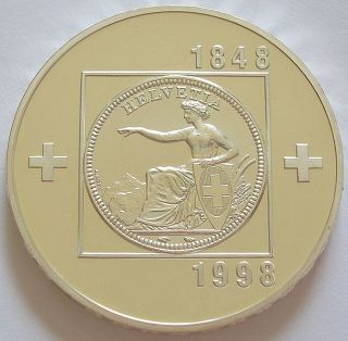 1998 Switzerland Silver Proof 20 Francs Coin 150th Anniversary - Confederation photo