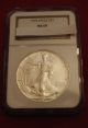 1992 American Silver Eagle Ngc Ms 69 Near Perfect Coin 1oz $1 Silver photo 2