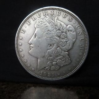 1921 - D Silver Morgan Dollar - 90% Silver U.  S.  Coinage - photo