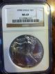 1998 Silver American Eagle (ngc Ms - 69) Buy Multiples And Get Bonus Mercury Dime Silver photo 1