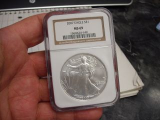 Ngc Ms69 2007 Silver Eagle $1 Bin photo