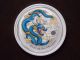 2012 Perth Year Of The Dragon Blue/yellow Colorized Coin 1 Oz.  999 Silver Silver photo 2