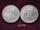 2 Walking Liberty Half Dollars In Very Good Shape (90% Silver) 1943.  1945 Silver photo 3