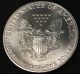 1991 American Silver Eagle Bullion Coin Key Date Choice Gem Bu Nr Silver photo 3
