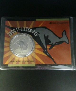 2000 One Dollar Silver Kangaroo Coin photo