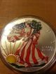 Painted American Eagle Silver Dollar In Full Color - Year2000 Silver photo 1