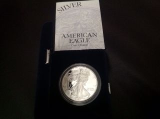 1997 Proof American Silver Eagle Dollar With U.  S.  & Packaging photo