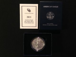 Lacc 2011 W Silver American Eagle Gem Bu With West Point Mark And Ogp photo