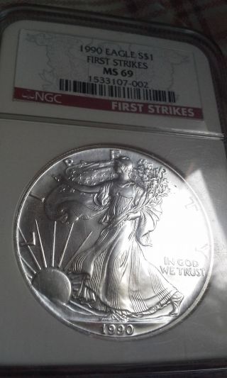 6 Different Date Ngc Ms69 Silver Eagle First Strike Red Label photo
