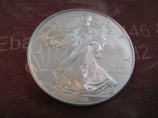 2008 Bu American Eagle Silver Dollar Coin photo
