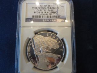 2012 P Star Spangeled Banner Early Release Pf 70 Ultra Cameo.  999 Fine Silver photo