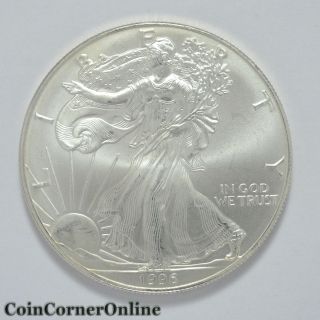 1996 U.  S.  One Dollar Silver Eagle Bu (ccx2271) photo