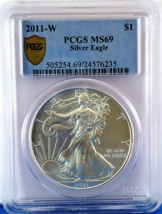 2011 - W American Eagle Silver Pcgs ' Secure Plus ' Coin Ms69 24576235 photo