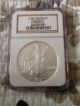2002 American Silver Eagle Ngc Ms 69 Regular Brown Label Silver photo 1