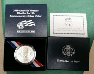 2010 - W Disabled American Veterans Commem Silver Dollar photo