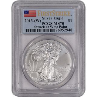 2013 - (w) American Silver Eagle - Pcgs Ms70 - First Strike photo
