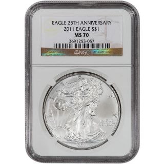 2011 American Silver Eagle - Ngc Ms70 photo