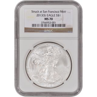 2013 - (s) American Silver Eagle - Ngc Ms70 photo