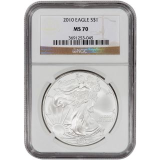2010 American Silver Eagle - Ngc Ms70 photo
