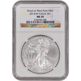2013 - (w) American Silver Eagle - Ngc Ms70 photo
