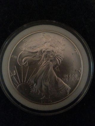 1995 American Silver Eagle Dollar 1 Oz Fine Silver - Uncirculated photo