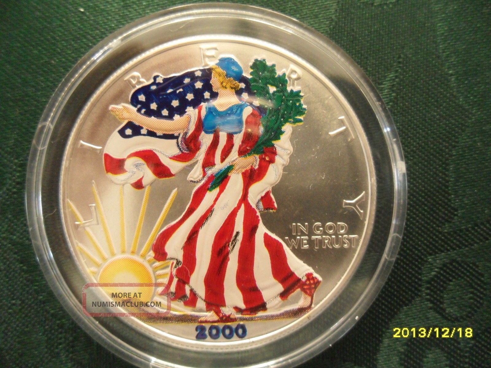 2000 Colorized American Eagle Silver Dollar