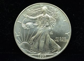 1997 American Eagle Silver Dollar 1 Troy Oz.  999 Fine Silver Low Opening Bid photo