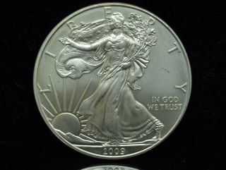 2009 American Eagle Silver Dollar 1 Troy Oz.  999 Fine Silver Low Opening Bid photo