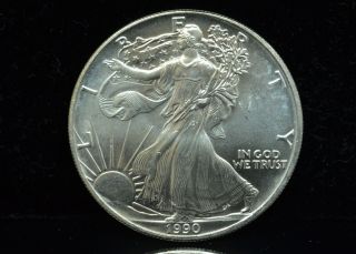 1990 American Eagle Silver Dollar 1 Troy Oz.  999 Fine Silver Low Opening Bid photo