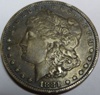 1881 Morgan Silver Dollar 1881p Philly Dark Toned Capsule photo