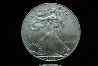 2008 American Eagle Silver Dollar 1 Troy Oz.  999 Fine Silver Low Opening Bid photo