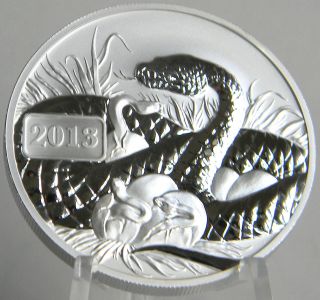 2013 Tokelau.  999% Pure Silver 1 Ounce Brilliant Uncirc.  Year Of The Snake 