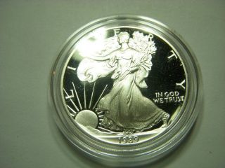 1989 Silver Eagle (proof) Complete In Government Packaging photo