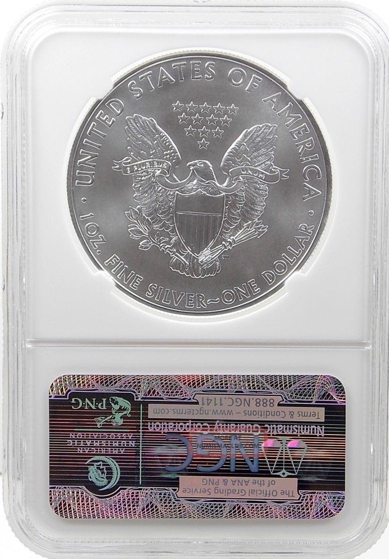 2011 Silver Eagle Ngc Ms70 Early Releases 25th Anniversary Red Label