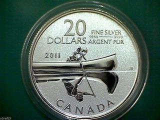 2011 Canada $20 For $20 Canoe Coin With Folder - 2 In Series photo
