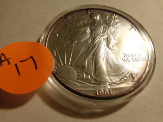 United States Silver Dollar,  1991 Bullion photo