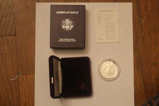 1986 Silver Eagle Proof W/box And photo