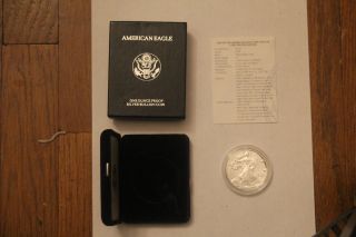 2008 Silver Eagle Proof W/ Box And photo