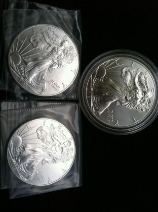 2013 1 Oz Silver American Eagle -.  999 % Fine Silver photo