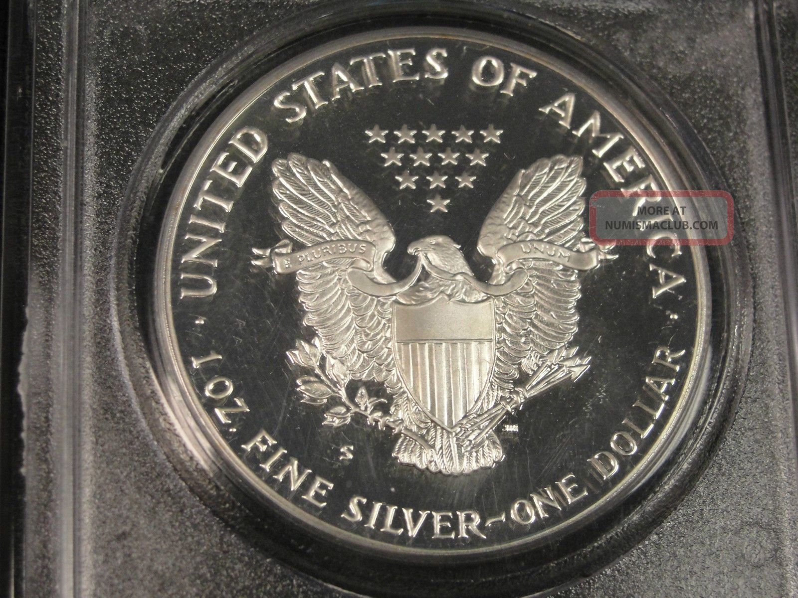 1986 S Proof American Silver Eagle Coin Pcgs Pr69 Dam 6890