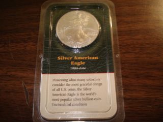 2000 Silver American Eagle In A Littleton Coin Holder 1986 To Date Holder Has A photo