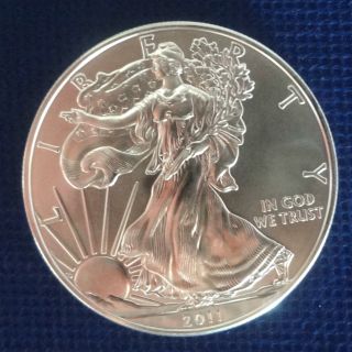 2011 Us $1 American Eagle 1 Oz.  999 Fine Silver Coin photo